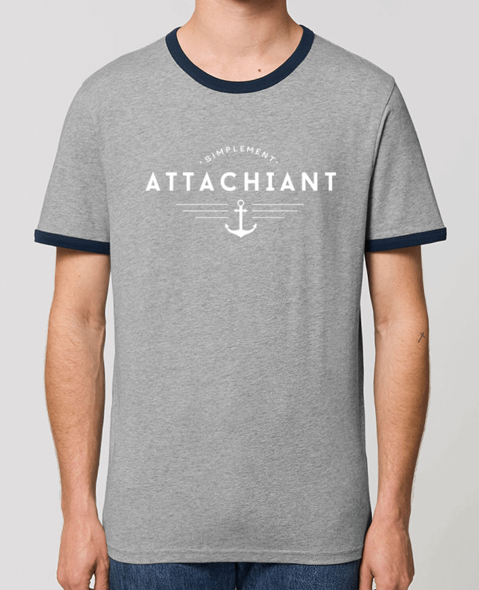 Unisex ringer t-shirt Ringer Attachiant by PTIT MYTHO