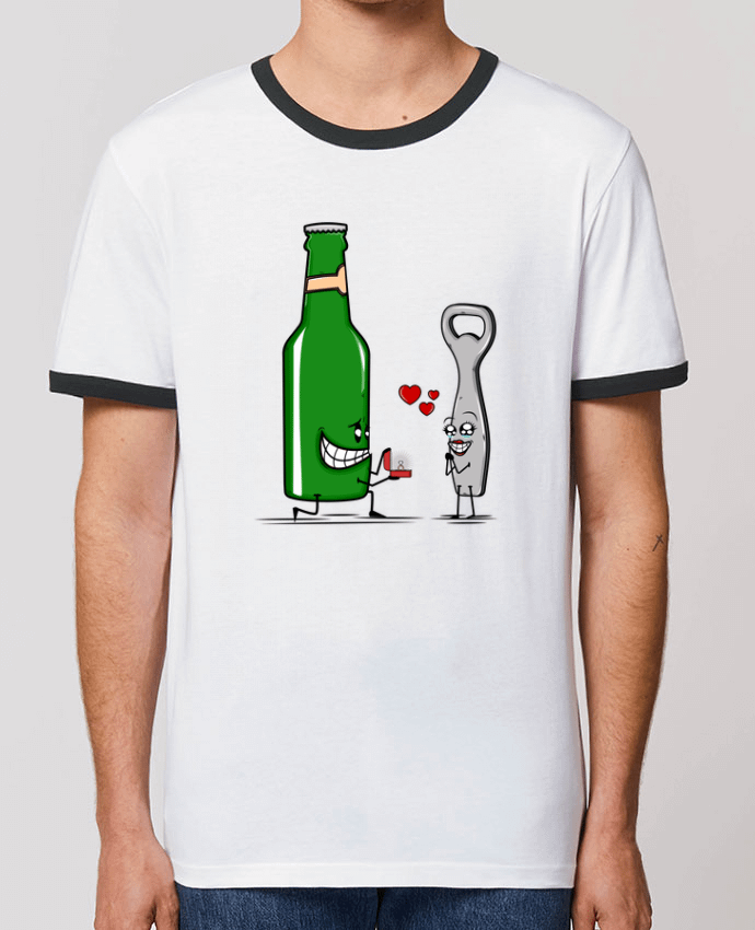 T-Shirt Contrasté Unisexe Stanley RINGER BEER ROMANCE by PTIT MYTHO