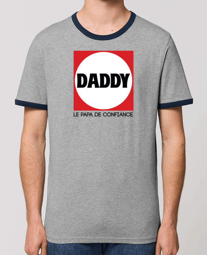 Unisex ringer t-shirt Ringer DADDY LE PAPA DE CONFIANCE by PTIT MYTHO