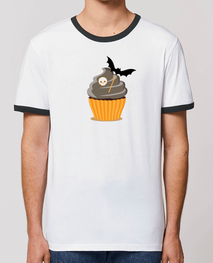 Unisex ringer t-shirt Ringer Halloween cake by tunetoo