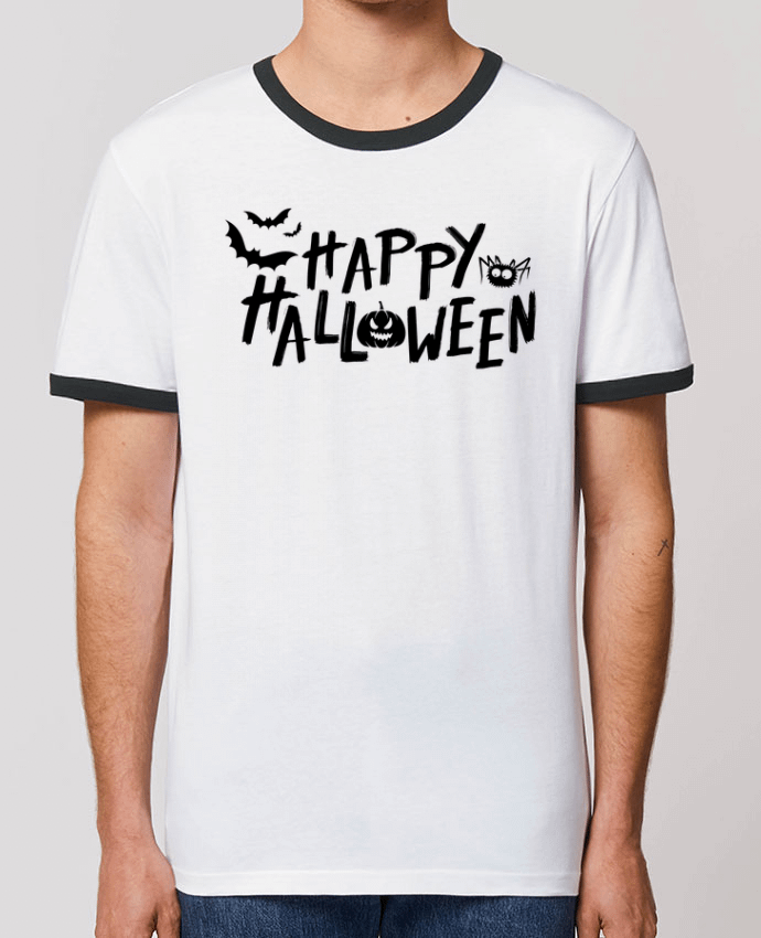 T-Shirt Contrasté Unisexe Stanley RINGER Happy Halloween by tunetoo