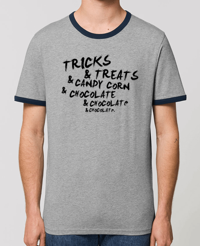 Unisex ringer t-shirt Ringer Tricks & Treats by tunetoo