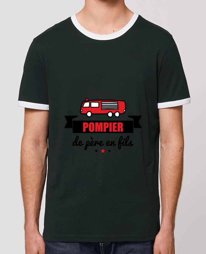T-shirt Pompier de père en fils, pompier par Benichan