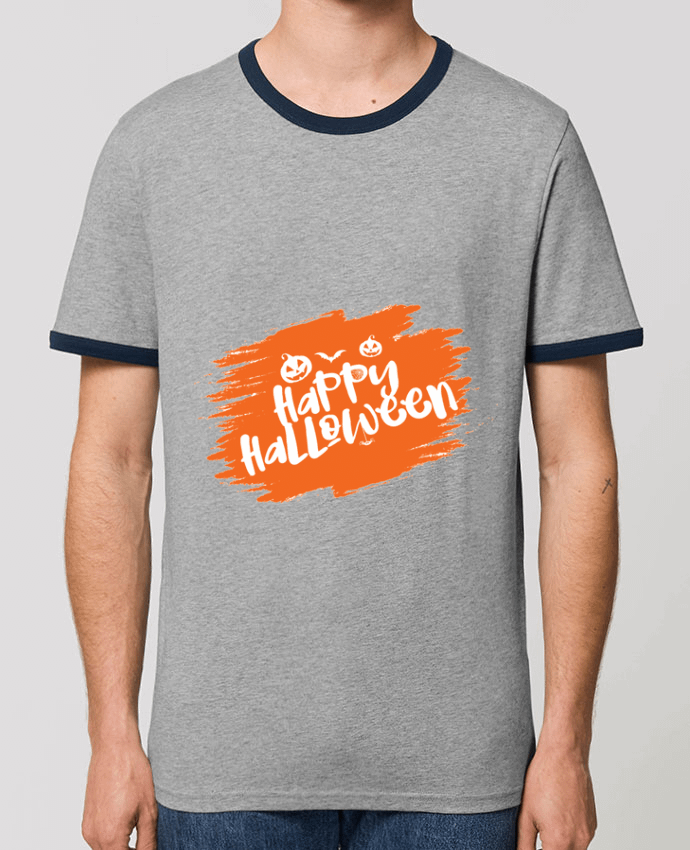 Unisex ringer t-shirt Ringer happy halloween by SHOPLA