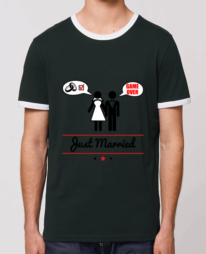 T-shirt Just married, juste mariés par Benichan