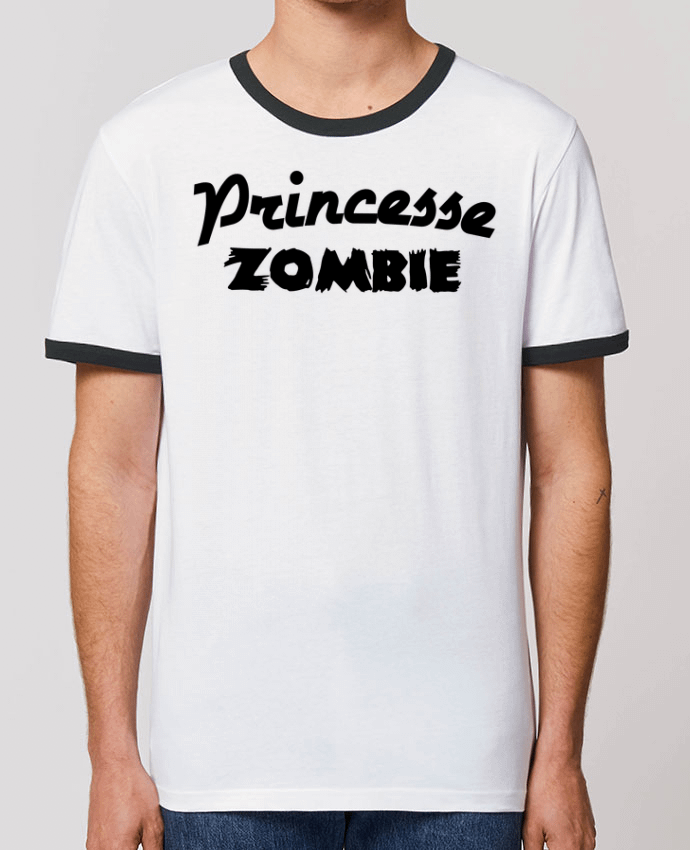 Unisex ringer t-shirt Ringer Princesse Zombie by L'Homme Sandwich