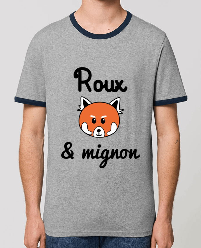 CAMISETA BORDES EN CONTRASTE UNISEX Stanley RINGER Roux & Mignon, Panda roux por Benichan