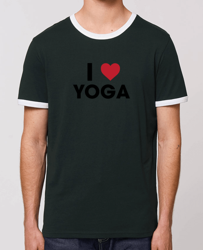 Unisex ringer t-shirt Ringer I love yoga by tunetoo