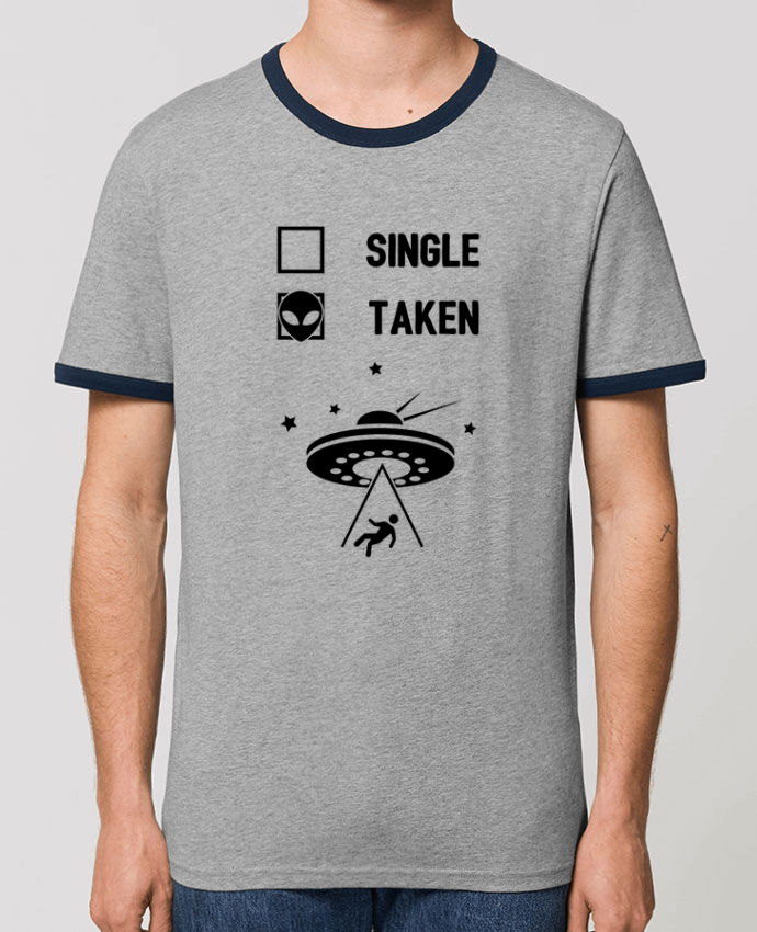 Unisex ringer t-shirt Ringer Taken by alien by tunetoo