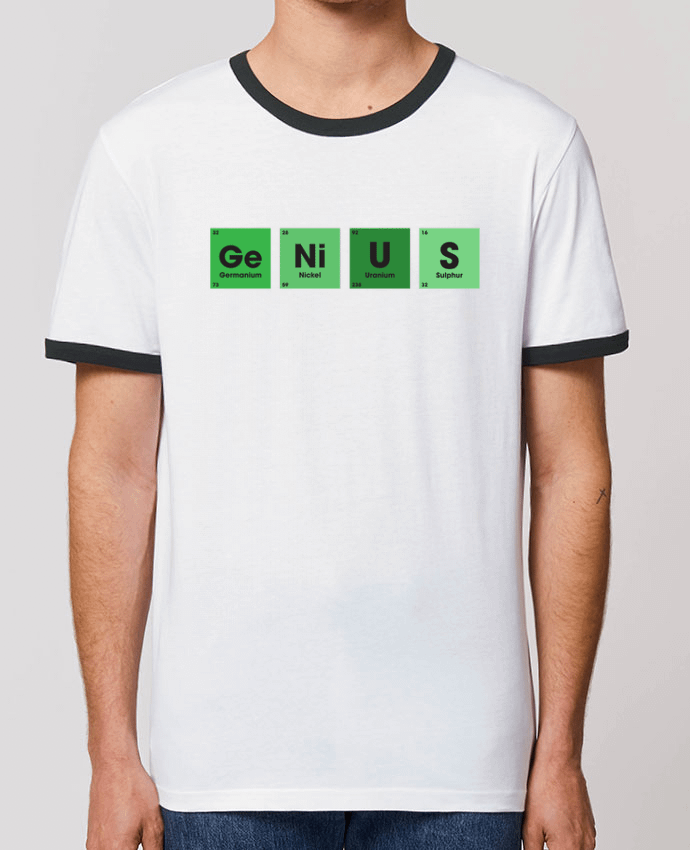 Unisex ringer t-shirt Ringer GENIUS by tunetoo