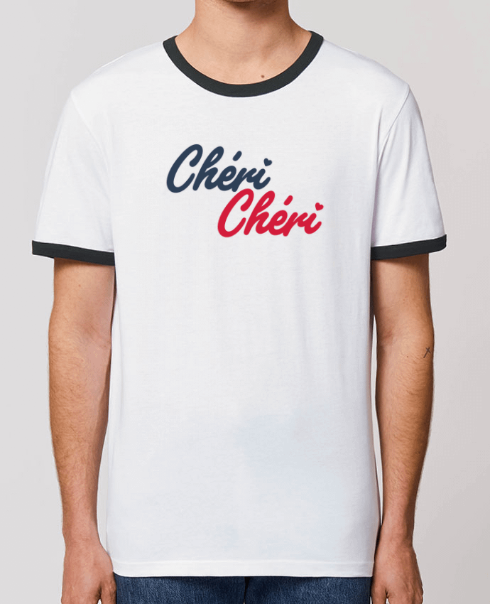 Unisex ringer t-shirt Ringer Chéri Chéri by tunetoo