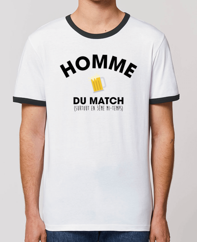 T-Shirt Contrasté Unisexe Stanley RINGER Homme du match - Bière by tunetoo