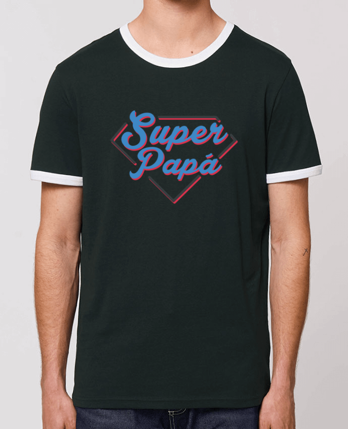 T-Shirt Contrasté Unisexe Stanley RINGER Super papá by tunetoo