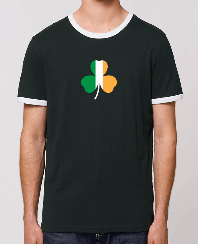 Unisex ringer t-shirt Ringer Shamrock Irish flag by tunetoo