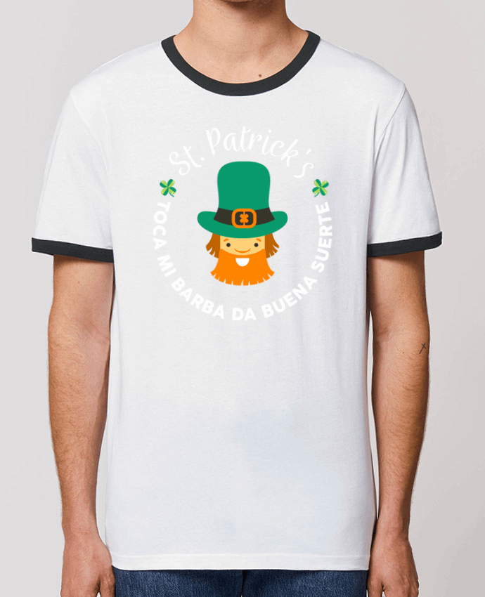 Unisex ringer t-shirt Ringer Toca mi barba - St Patrick by tunetoo