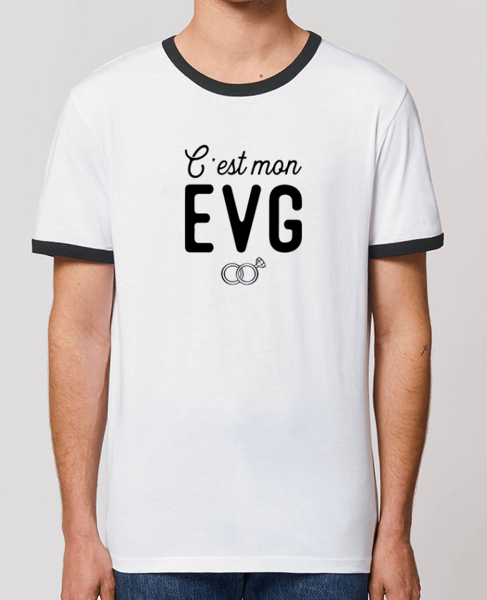 Unisex ringer t-shirt Ringer C'est mon evg cadeau mariage evg by Original t-shirt