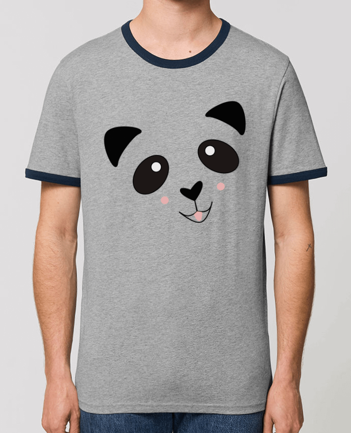 Unisex ringer t-shirt Ringer Bébé Panda Mignon by K-créatif