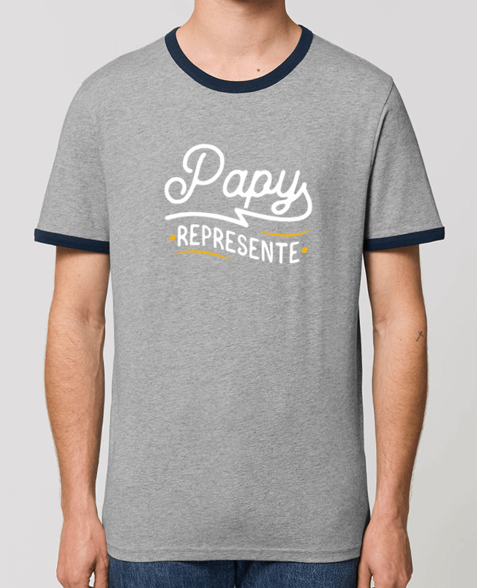 Unisex ringer t-shirt Ringer Papy represente cadeau by Original t-shirt