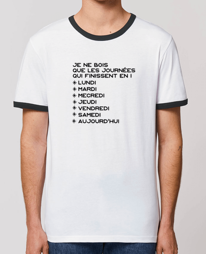 T-Shirt Contrasté Unisexe Stanley RINGER Les journées en i cadeau by Original t-shirt