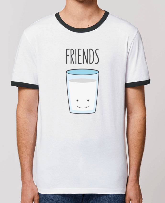 Unisex ringer t-shirt Ringer BFF - Cookies & Milk 2 by tunetoo