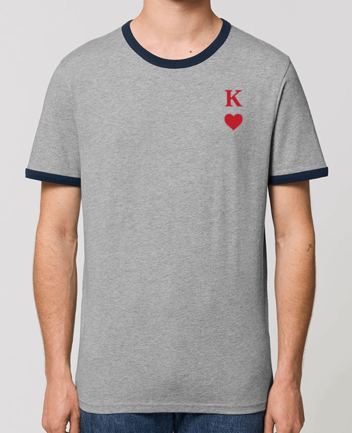 Unisex ringer t-shirt Ringer K - King by tunetoo