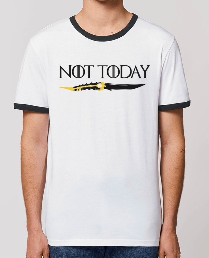T-Shirt Contrasté Unisexe Stanley RINGER Not today - Arya Stark by tunetoo