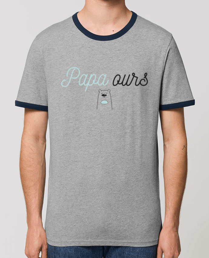 Unisex ringer t-shirt Ringer Papa ours by tunetoo