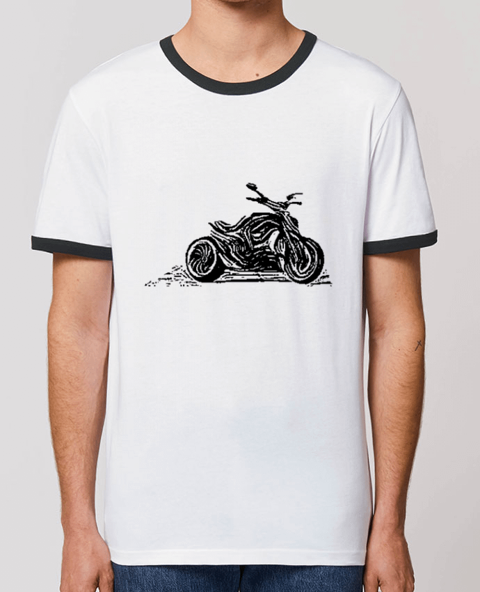T-Shirt Contrasté Unisexe Stanley RINGER moto by JE MO TO