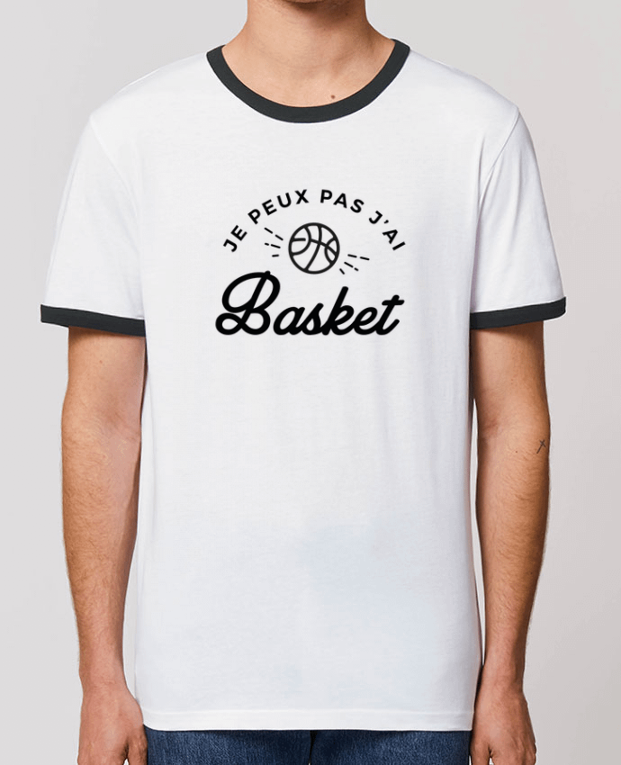 T-Shirt Contrasté Unisexe Stanley RINGER Je peux pas j'ai Basket by Nana