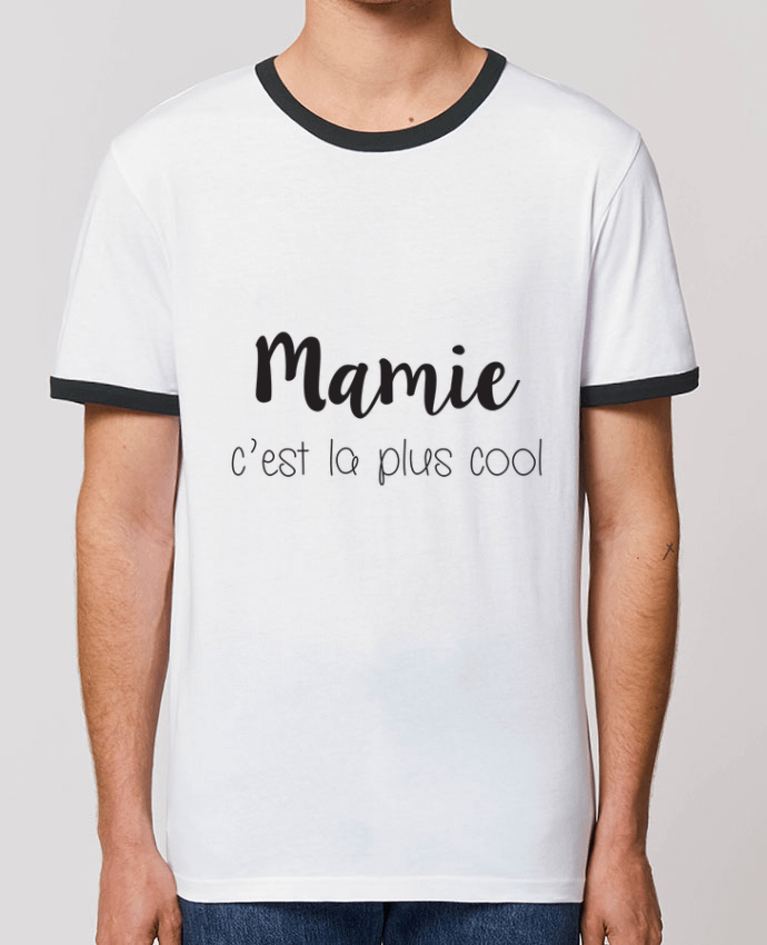 CAMISETA BORDES EN CONTRASTE UNISEX Stanley RINGER Mamie c'est la plus cool por Mila-choux