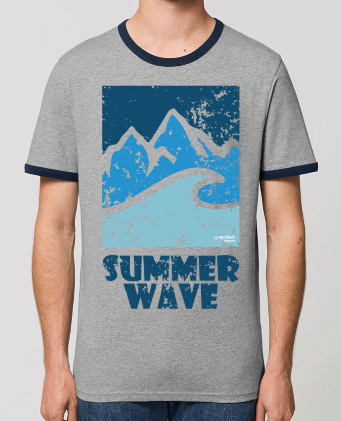 Unisex ringer t-shirt Ringer SummerWAVE-02 by Marie