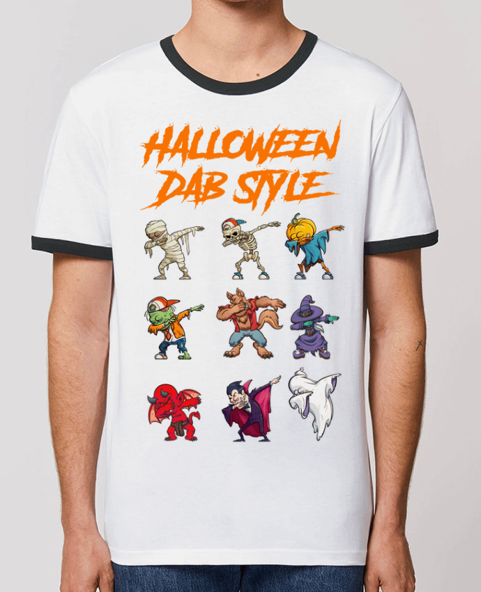 T-Shirt Contrasté Unisexe Stanley RINGER HALLOWEEN DAB STYLE by fred design