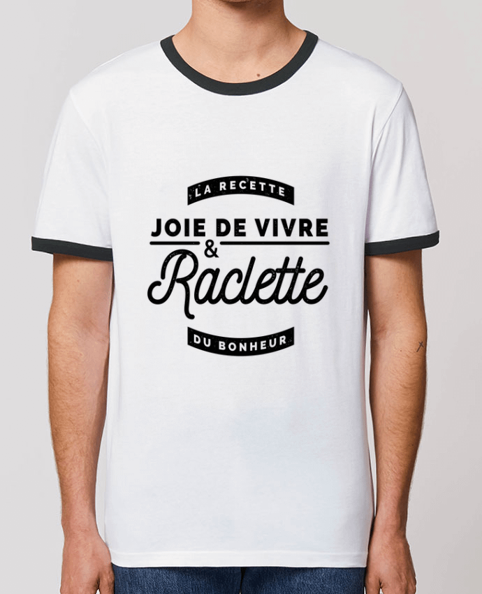 Unisex ringer t-shirt Ringer Joie de vivre et raclette by Rustic