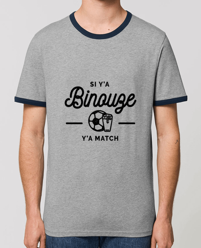 Unisex ringer t-shirt Ringer Si y'a bineuse y'a match by Rustic