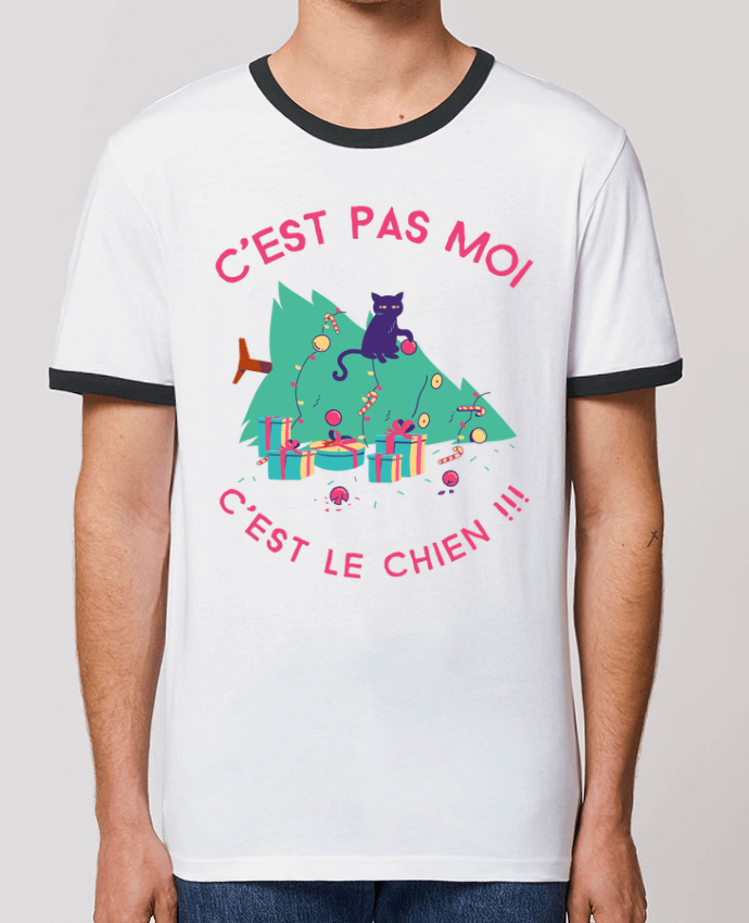 T-Shirt Contrasté Unisexe Stanley RINGER Humour de chat by SANDRA-WEB-DESIGN.CH