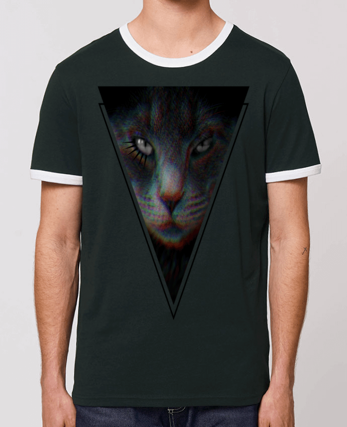 Unisex ringer t-shirt Ringer DarkCat by ThibaultP