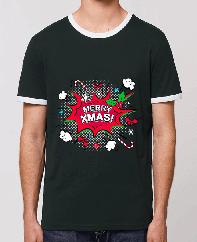 T-Shirt Contrasté Unisexe Stanley RINGER Merry XMAS by MAX AND MORE