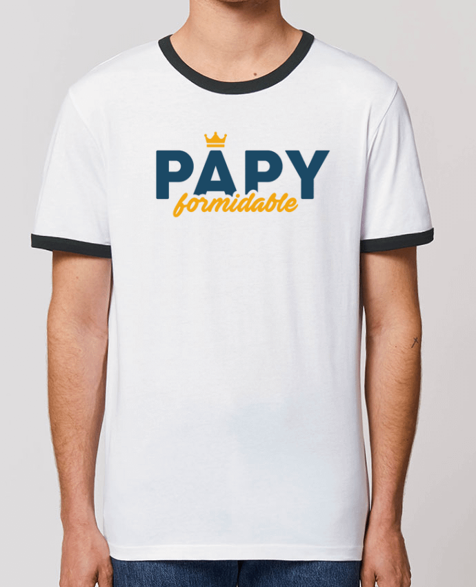 T-Shirt Contrasté Unisexe Stanley RINGER Papy formidable by tunetoo