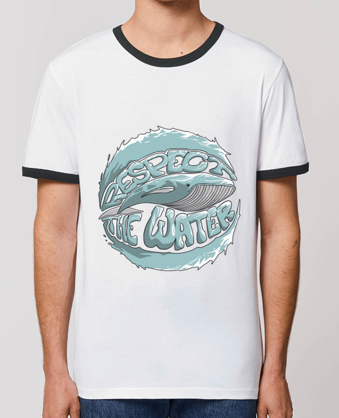 CAMISETA BORDES EN CONTRASTE UNISEX Stanley RINGER REspect the Water - Whale por Tomi Ax - tomiax.fr