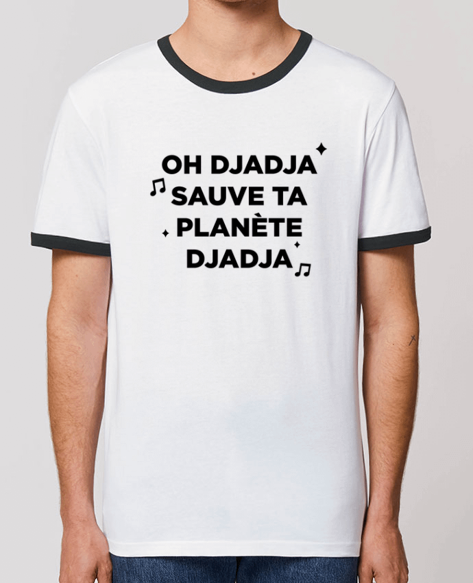 CAMISETA BORDES EN CONTRASTE UNISEX Stanley RINGER Sauve ta planète Djadja por tunetoo