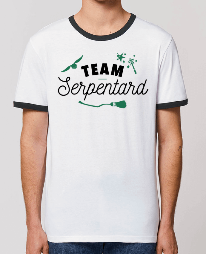 T-Shirt Contrasté Unisexe Stanley RINGER Team Serpentard by La boutique de Laura