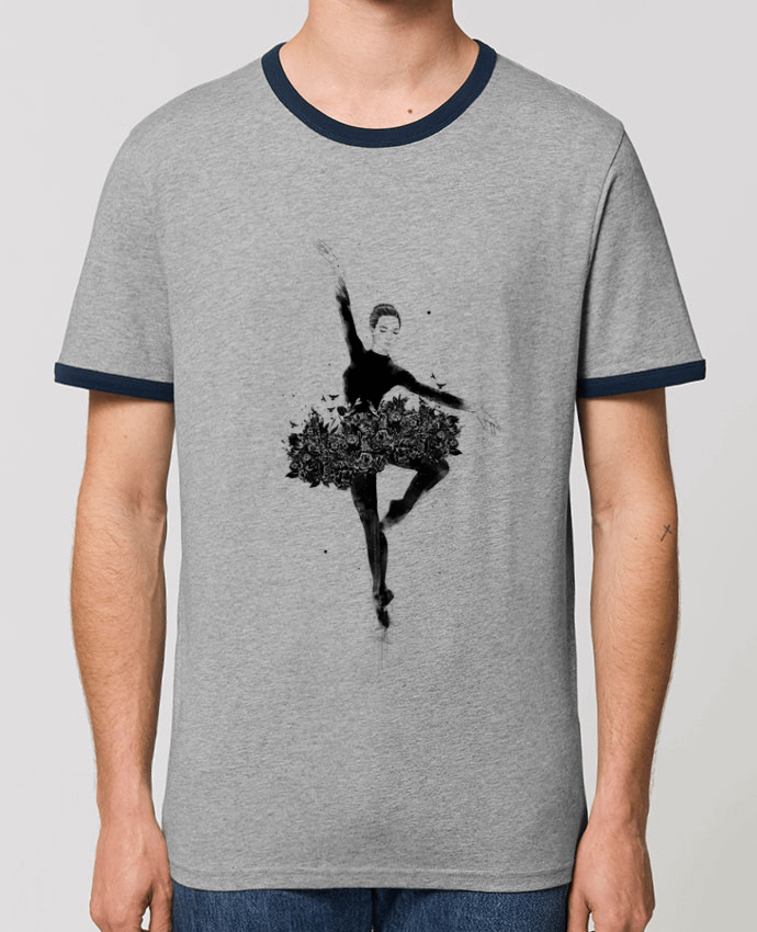 Unisex ringer t-shirt Ringer Floral dance by Balàzs Solti