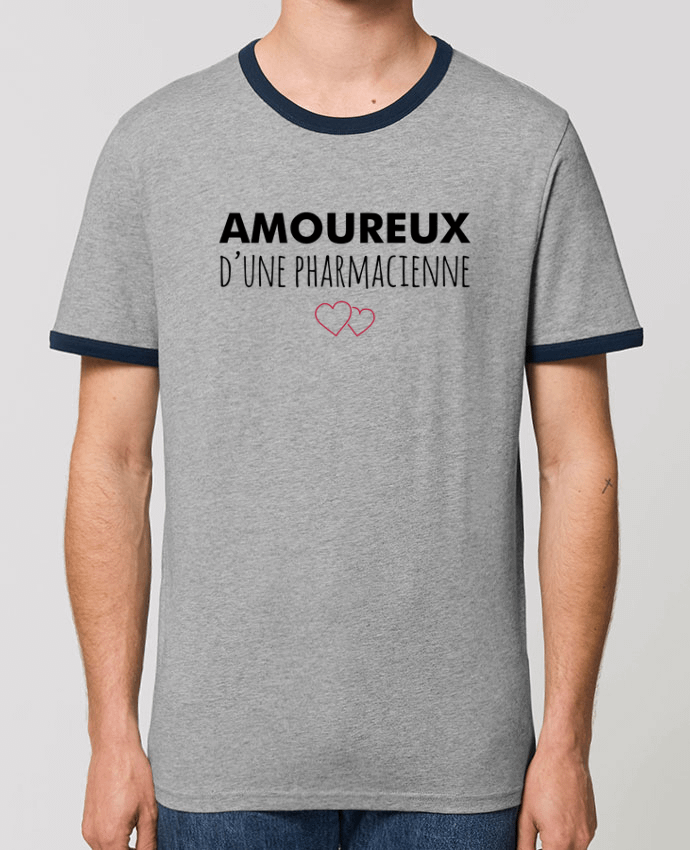 Unisex ringer t-shirt Ringer Amoureux d'une pharmacienne by tunetoo