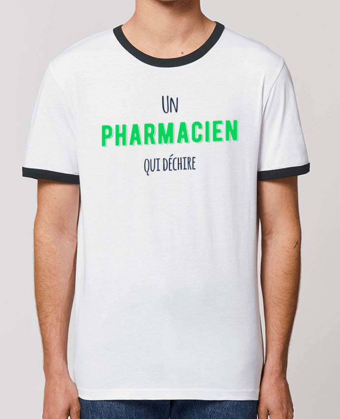 Unisex ringer t-shirt Ringer Un pharmacien qui déchire by tunetoo