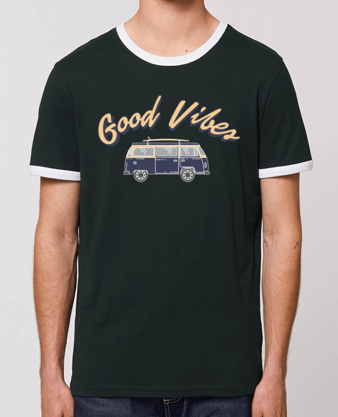 T-Shirt Contrasté Unisexe Stanley RINGER Good vibes - surf by tunetoo