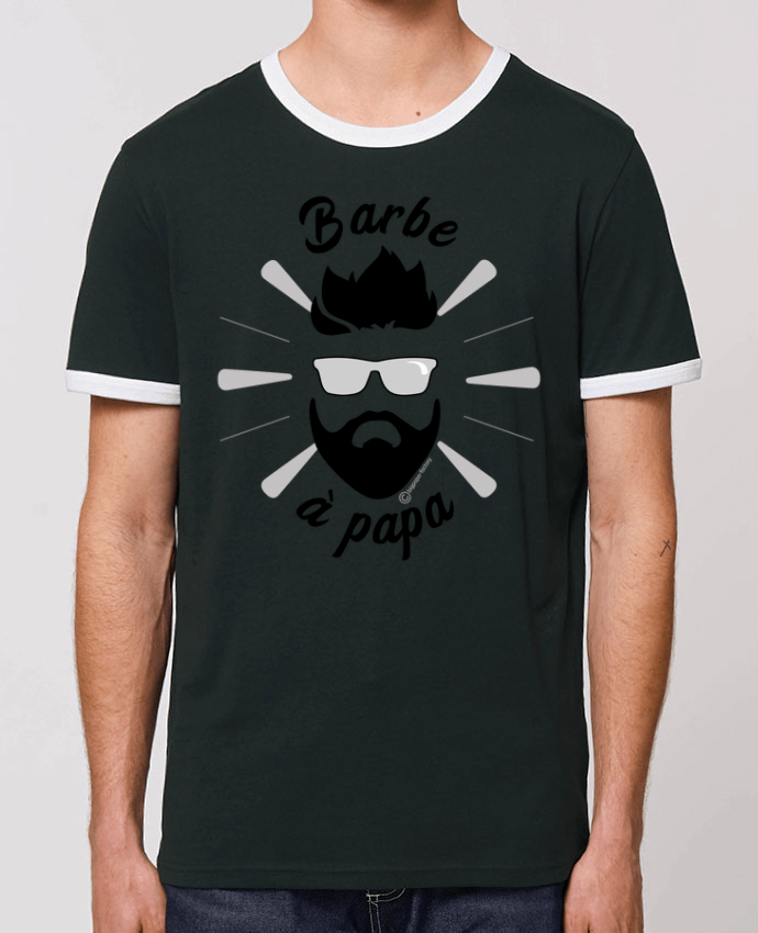 Unisex ringer t-shirt Ringer Barbe à Papa by bigpapa-factory