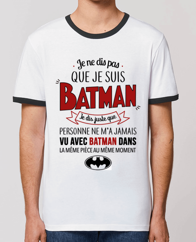 Unisex ringer t-shirt Ringer Je suis Batman by La boutique de Laura