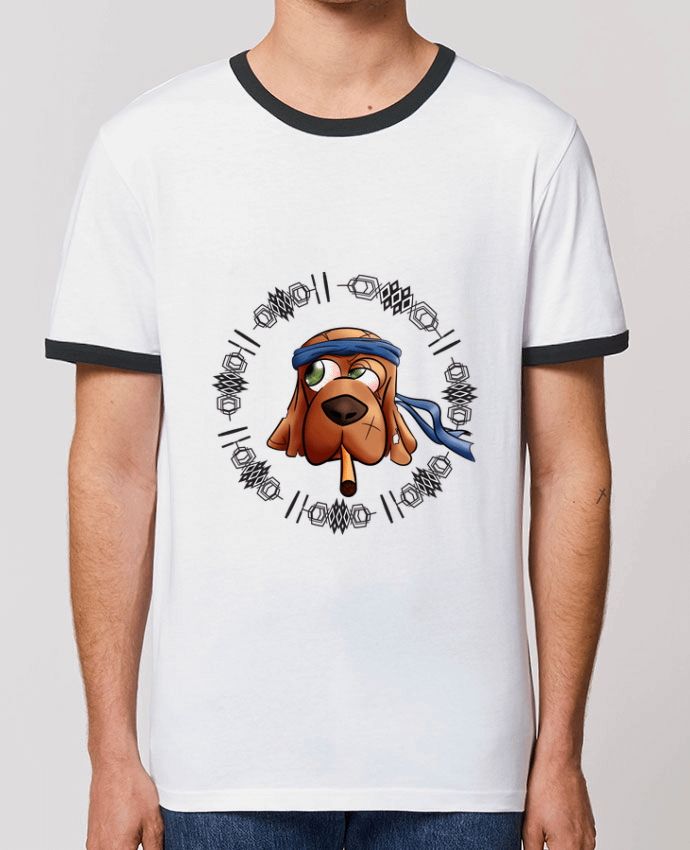 Unisex ringer t-shirt Ringer Doogy by Salutations Distinguées