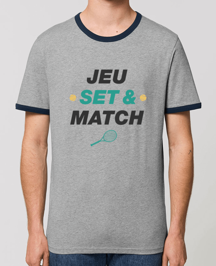 T-Shirt Contrasté Unisexe Stanley RINGER Jeu Set & Match by tunetoo