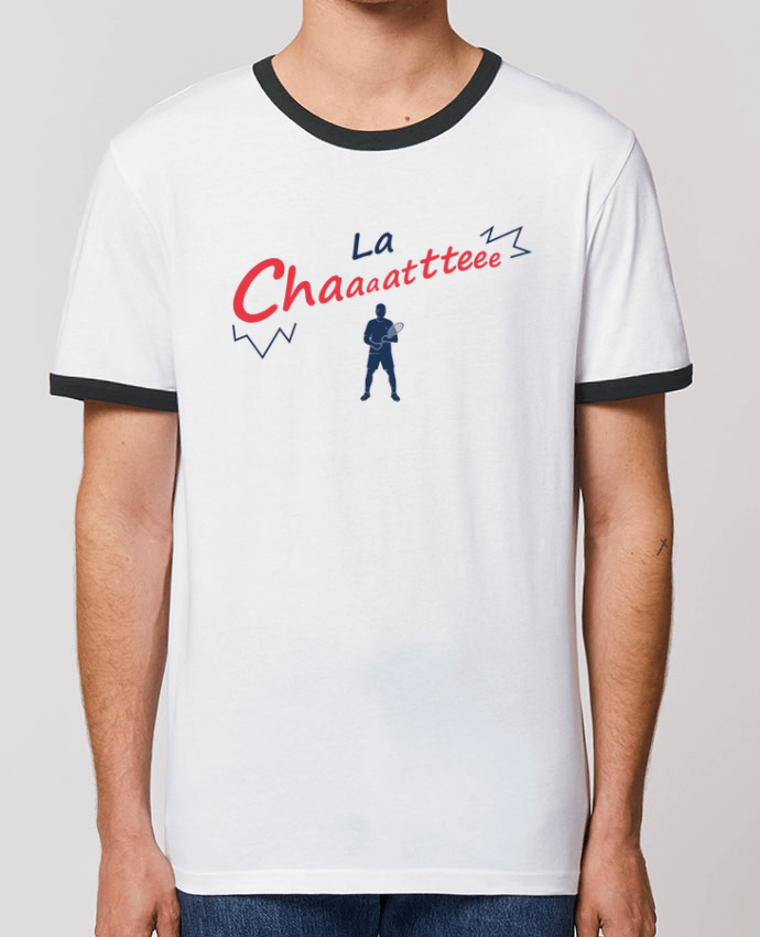 Unisex ringer t-shirt Ringer La Chaaattteee - Benoit Paire by tunetoo